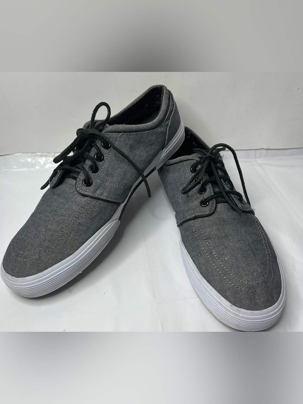 Polo by Ralph Lauren Gray Canvas Lace-Up Sneakers